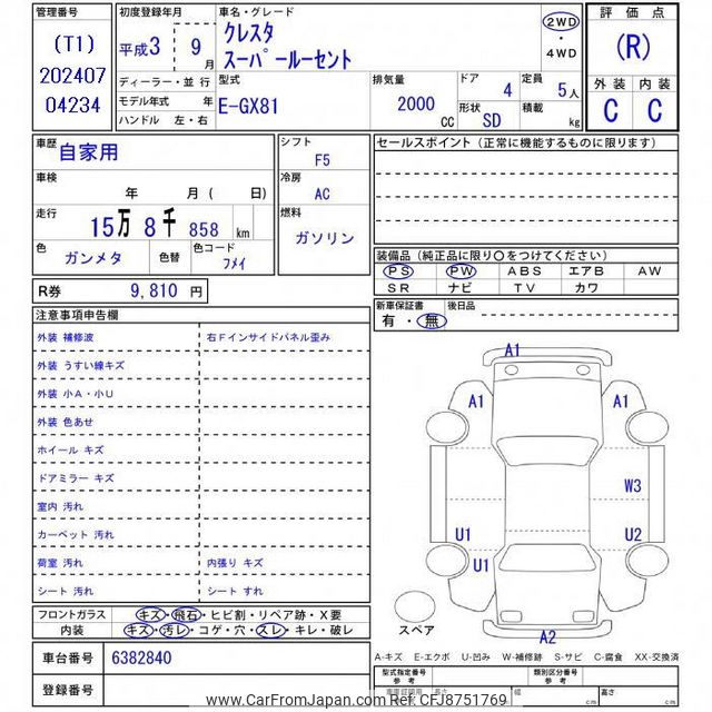 1991 Toyota Cresta GX81 - Car Price $9,898