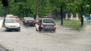 Give space to other drivers cars keep distance in rain