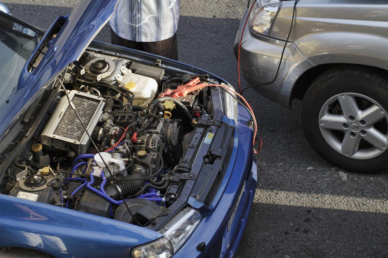 Dead battery is the reason for the breakdown Never drive Dead battery car
