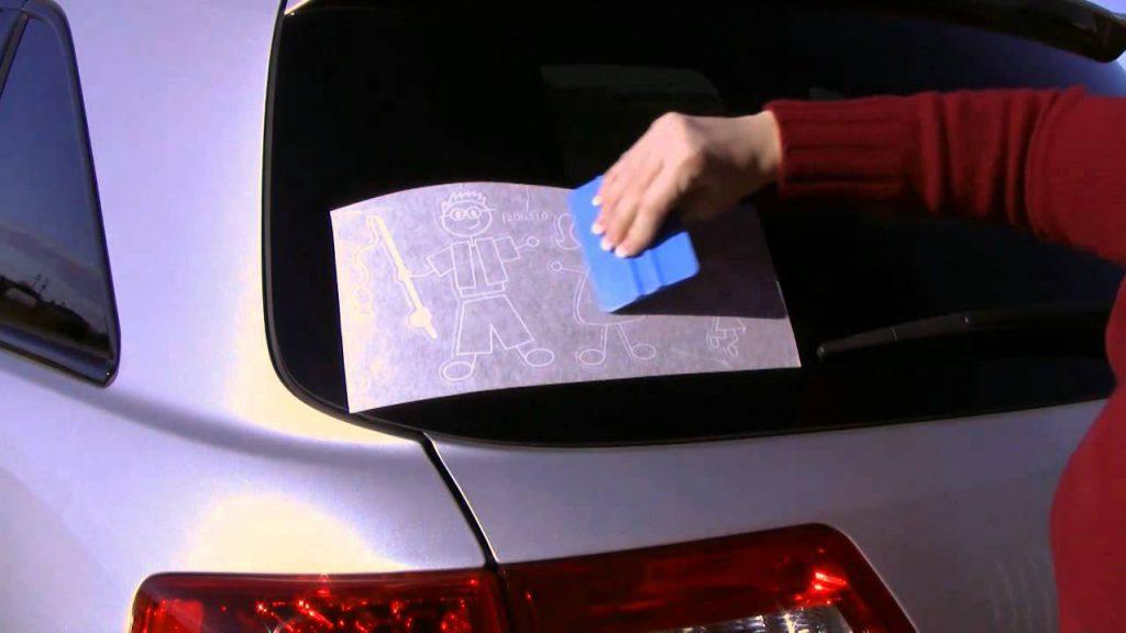 Put the decal from stopping windshield cracks