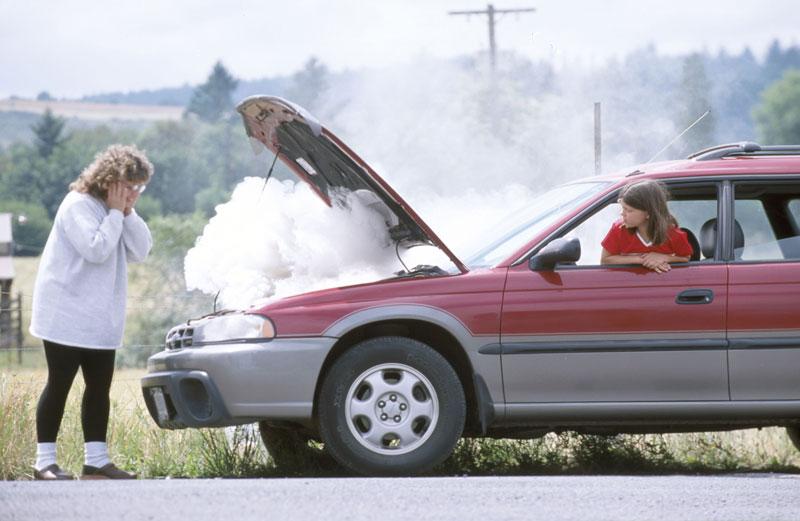 Don't drive when the transmission is overheating. transmission temperature warning light