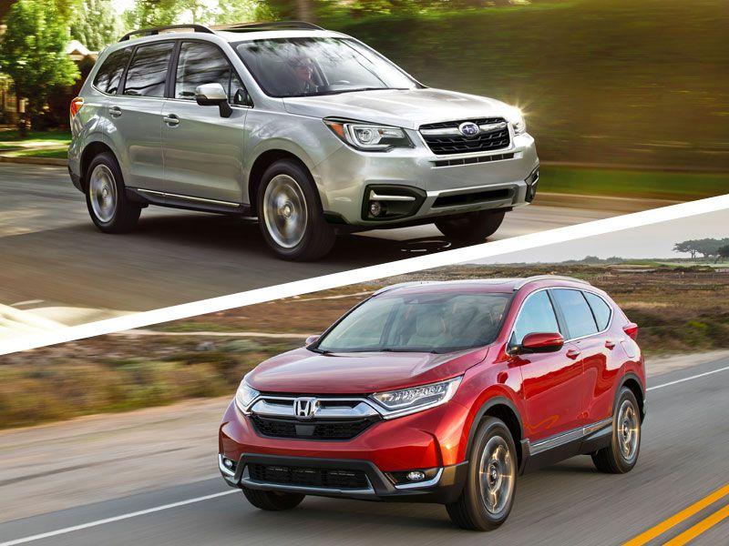 Subaru Forester vs Honda CRV A Country Hunk and a City