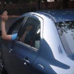 Right Turn Signal. driving arm signal
