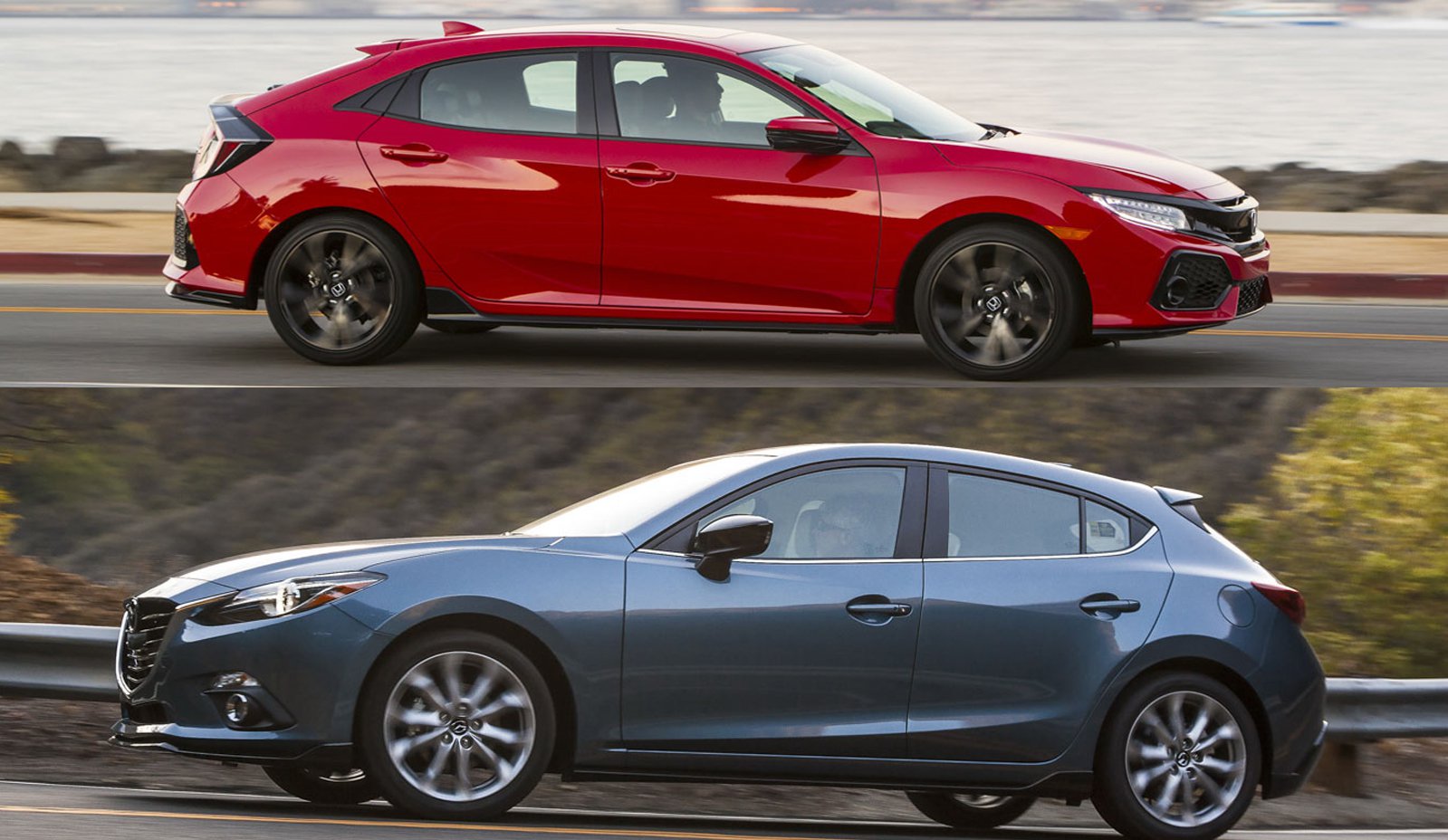Mazda 3 and Honda Civic Mazda 3 and Honda Civic