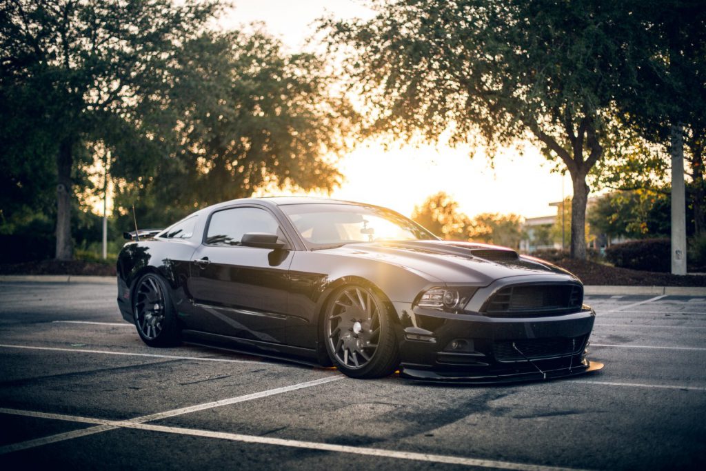 black car outside