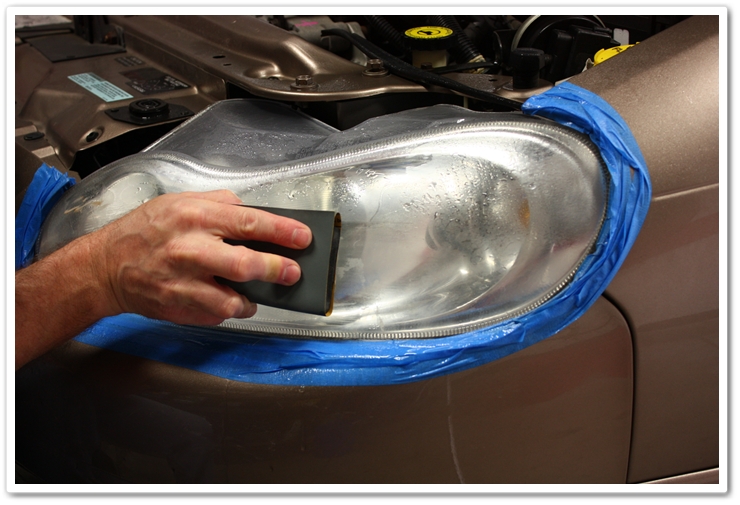 Cleaning with Sandpaper how to clean headlights