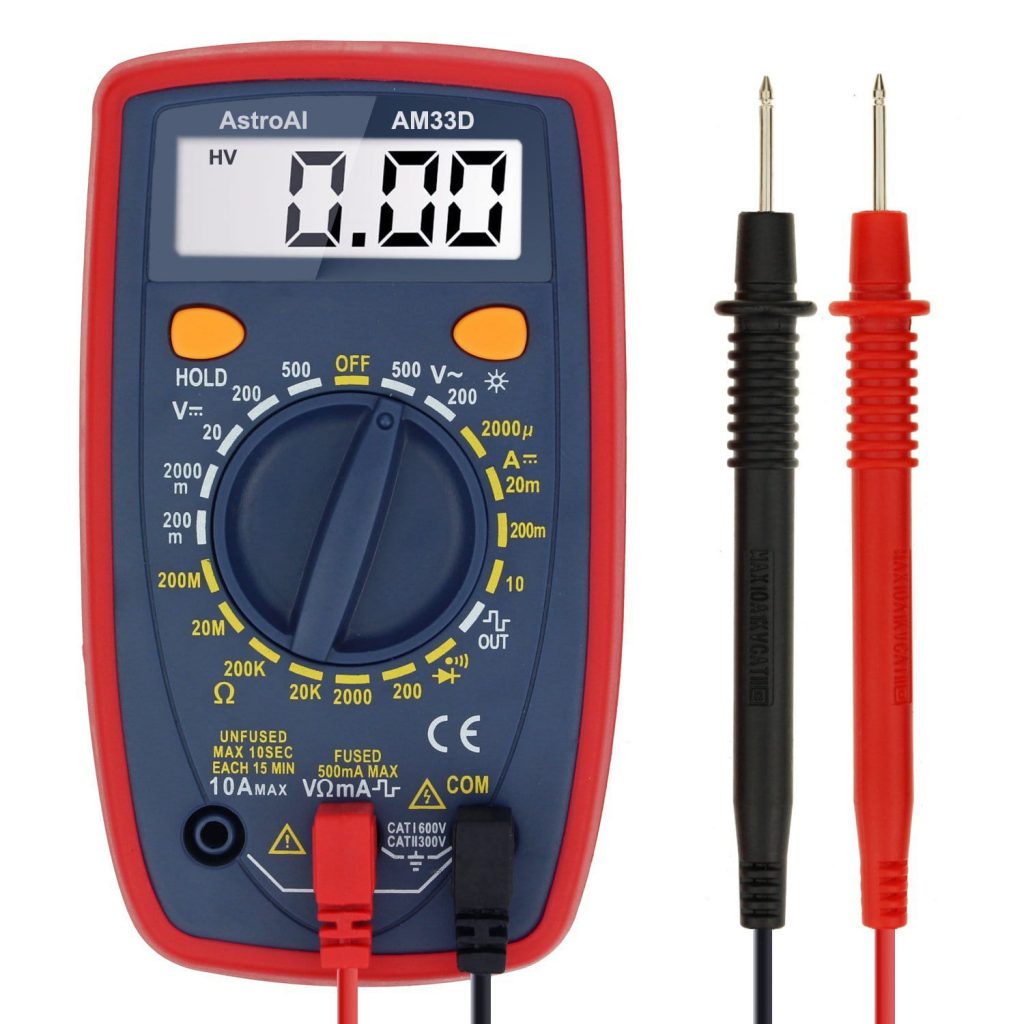 use multimeter to test battery