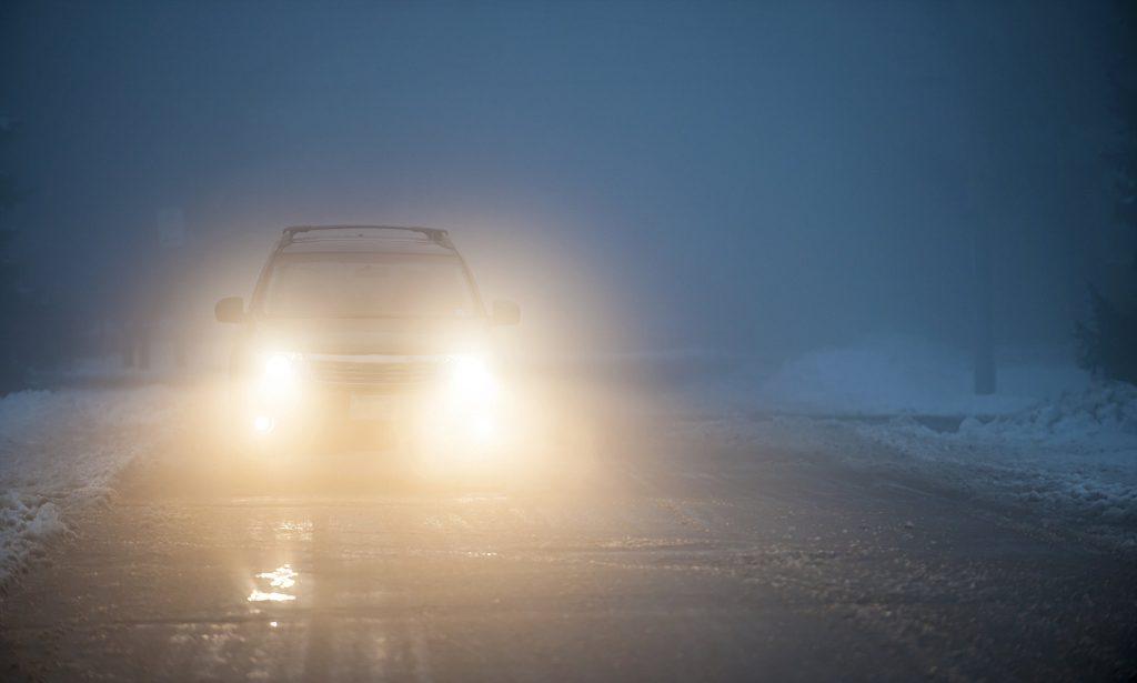Car Headlights in Fog Multibeam LED headlights