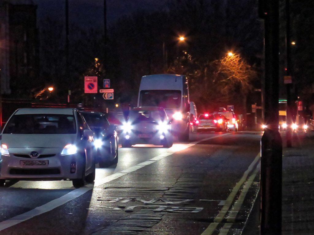Multibeam LED headlights on the Road LED headlights