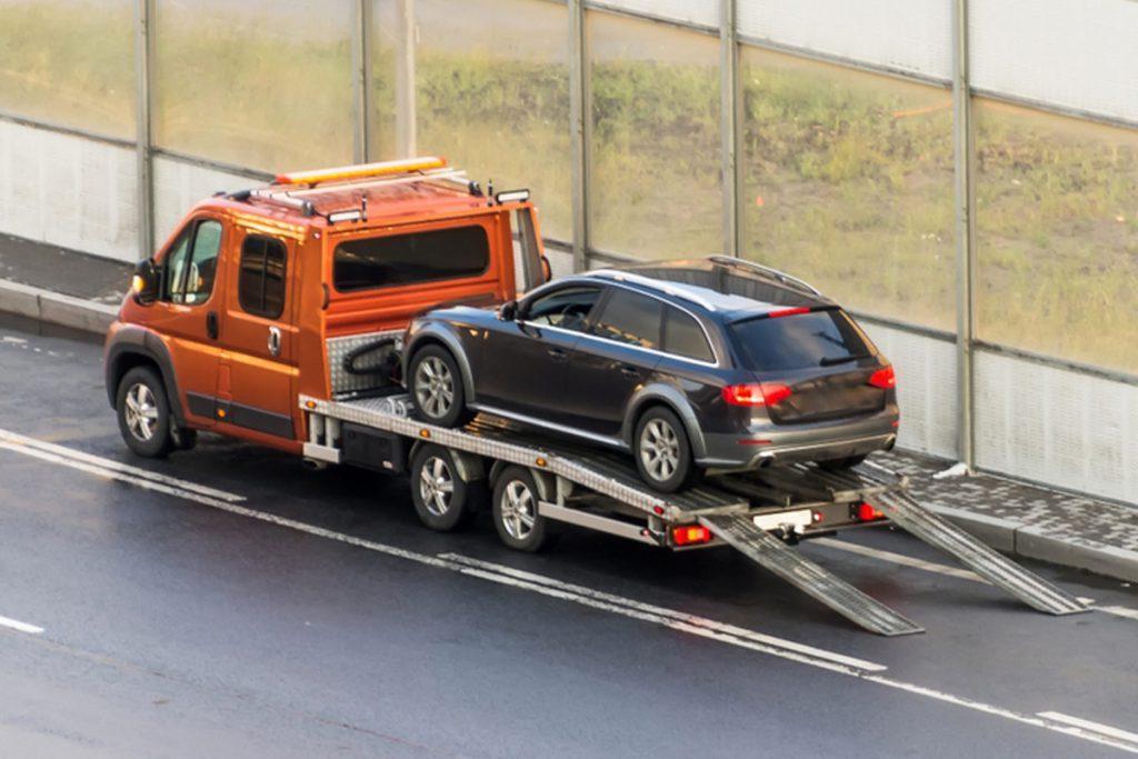 Truck towing a car How to get a car towed