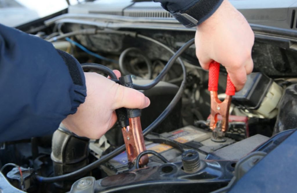 jumpstarting a car