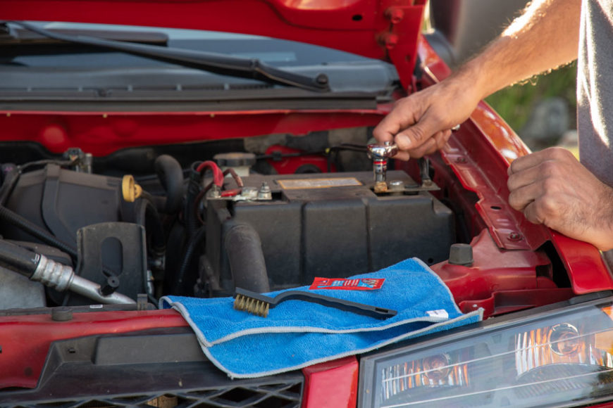 Car Battery Removal convert side post battery to top post