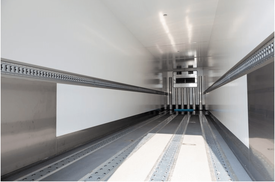 The inside of the reefer truck The inside of the reefer truck