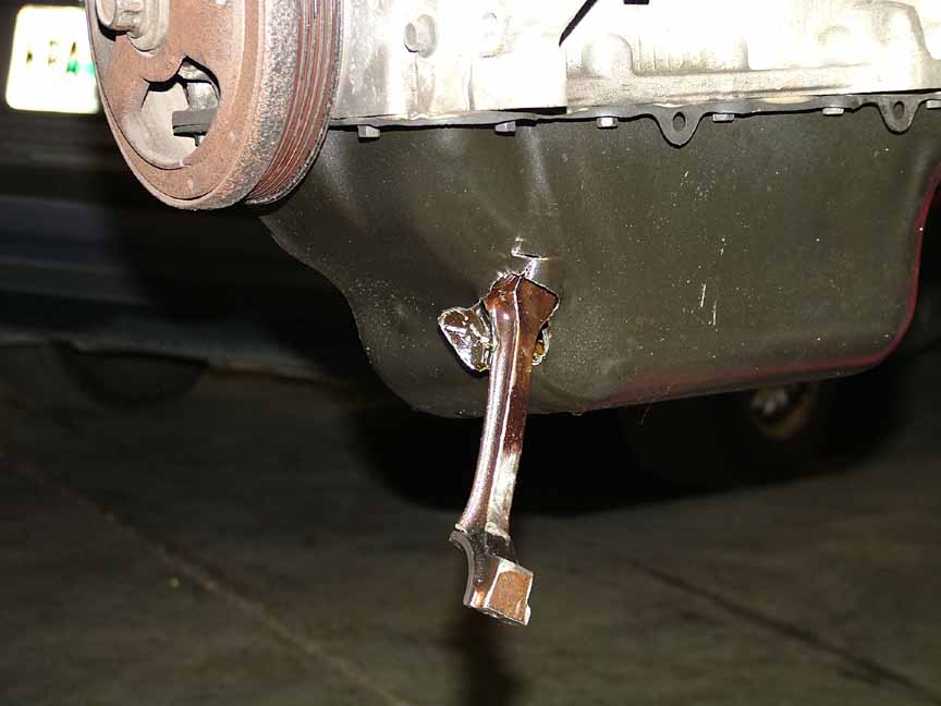 A thrown rod can lead to a serious trouble. throw a rod