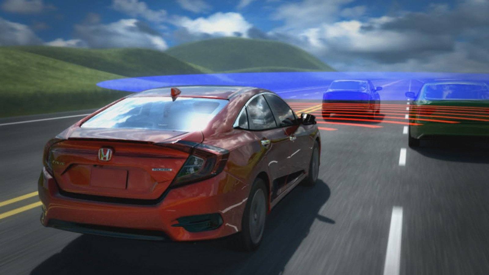 The system has cameras all over to ensure road safety. honda sensing review