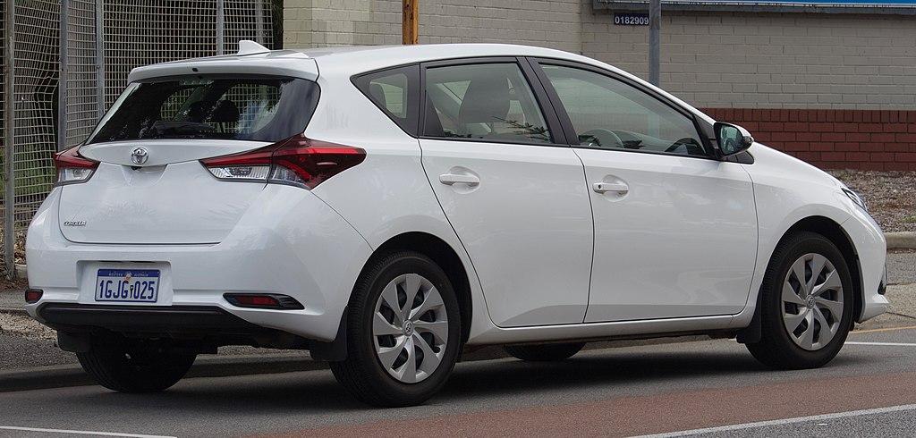 A stylish Toyota Corolla hatchback. best cars for teens
