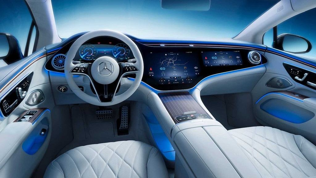 The 2022 EQS Interior and Dashboard. Mercedes EQS